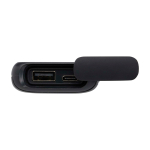 Wasserfeste Eco-Powerbank mit Karabiner 5.000 mAh farbe schwarz Detailansicht 1