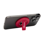Magnetischer 2-in-1-Handyhalter mit Flaschenöffner farbe rot Ansicht mit Tampondruck
