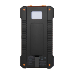 Solar-Powerbank mit besonders robustem Außendesign farbe schwarz zweite Rückansicht