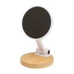 Magnetischer Klapp-Handyhalter mit Bambusfuß farbe weiß zweite Ansicht