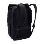 Erweiterbarer Laptop-Rucksack aus Polyester mit Rolltop-Verschluss 17” farbe schwarz zweite Rückansicht