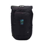 Erweiterbarer Laptop-Rucksack aus Polyester mit Rolltop-Verschluss 17” Ansicht mit Druckbereich