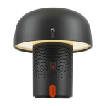 Stahl-/Kunststoff-Lautsprecher mit dimmbarer LED-Lampe Kooduu 10W farbe anthrazit Druckansicht des Logos 2