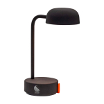 Wiederaufladbare, dimmbare Tischlampe Kooduu Fokus farbe anthrazit Druckansicht des Logos 2