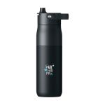 Smart-Flasche mit Filter und App 680 ml LARQ PureVis™ 2.0 farbe schwarz Ansicht mit Tampondruck