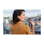 Reise-Thermobecher aus Edelstahl 375 ml Mepal Ellipse farbe schwarz Lifestyle-Bild