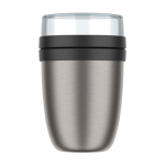 Thermo-Lunchbox mit 2 getrennten Fächern 700 ml Mepal Ellipse 2.0 farbe schwarz zweite Vorderansicht