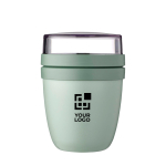 Mini-Lunchbox aus Kunststoff mit 2 Fächern, 420 ml Mepal Ellipse Mini Ansicht mit Druckbereich