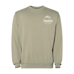 Unisex-Pullover Rundhals aus Baumwolle 250 g/m² Roly Jaya farbe khaki Ansicht mit Siebdruck