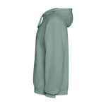 Unisex-Hoodie mit Kapuze, gewaschenes Finish 250 g/m² Roly Kenia farbe dunkelgrün Seitenansicht