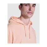 Unisex-Hoodie mit Kapuze, gewaschenes Finish 250 g/m² Roly Kenia farbe korallenrot Detailansicht 1