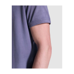 Unisex-Polo kurzarm mit gewaschenem Finish 200 g/m² Roly Cobain farbe grau Detailansicht 2