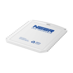 Eiskratzer rechteckig aus recyceltem Kunststoff farbe weiß Ansicht mit Siebdruck