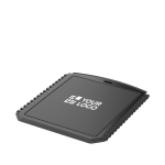 Eiskratzer rechteckig aus recyceltem Kunststoff Ansicht mit Druckbereich