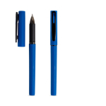 Recycelter Rollerpen mit gummierter Oberfläche & weichem Schreibgefühl farbe köngisblau