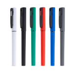 Recycelter Rollerpen mit gummierter Oberfläche & weichem Schreibgefühl