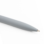 Kugelschreiber mit Gummibeschichtung und Metallclip in Spiegeloptik