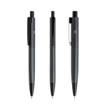 Aluminium Kugelschreiber mit Druckmechanik und silbernen Details