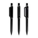 Kugelschreiber aus recyceltem ABS mit Druckmechanik, blaue Tinte farbe schwarz