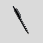 Kugelschreiber aus recyceltem ABS mit Druckmechanik, blaue Tinte farbe schwarz