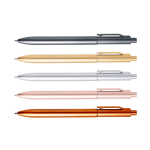 Umweltfreundlicher Kugelschreiber mit Clip und Rillenprägung