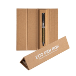 Kugelschreiber aus Edelstahl und Teeresten mit Drehmechanik