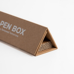 Kugelschreiber aus Edelstahl und Teeresten mit Drehmechanik