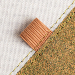 Notizbuch aus recycelter Baumwolle & Grüntee mit Kugelschreiber