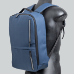 Soft-Rucksack mit reflektierenden Details und Trolley-Schlaufe, 15,6” farbe marineblau