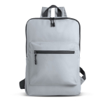 PU-Leder-Rucksack mit schlankem Design und elegantem Finish, 15,6” farbe hellgrau