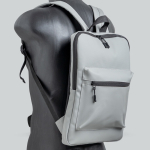 PU-Leder-Rucksack mit schlankem Design und elegantem Finish, 15,6” farbe hellgrau