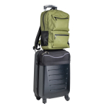 PU-Leder-Rucksack mit Fronttaschen und seitlichen Mesh-Fächern, 15,6”