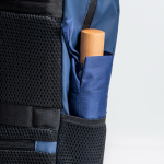 PU-Leder-Rucksack mit Fronttaschen und seitlichen Mesh-Fächern, 15,6”