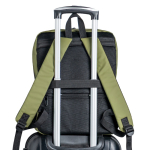 PU-Leder-Rucksack mit Fronttaschen und seitlichen Mesh-Fächern, 15,6”