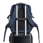 Erweiterbarer Rucksack mit Reißverschlüssen und Trolley-Gurt, 15,6”