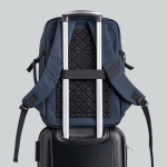 Erweiterbarer Rucksack mit Reißverschlüssen und Trolley-Gurt, 15,6”