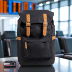 Rucksack aus wasserabweisendem RPET mit Magnetverschlüssen