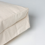 Canvas Baumwolltasche mit Reißverschluss und farbigen Henkeln