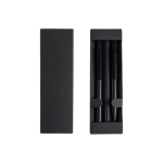 Set aus Kugelschreiber und Roller aus Aluminium mit Hexagon Design farbe schwarz