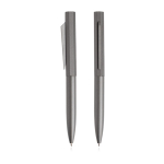 Set aus Kugelschreiber und Roller aus Aluminium mit Hexagon Design farbe anthrazit