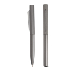 Set aus Kugelschreiber und Roller aus Aluminium mit Hexagon Design farbe anthrazit