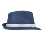 Polyesterhut personalisierbar in leuchtenden Farben farbe dunkelblau vierte Ansicht