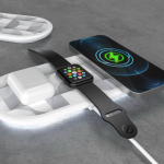 3-in-1 Schnelllade-Wireless-Charger 15 W farbe weiß achte Ansicht