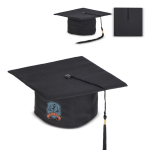 Schwarze Abschlussmütze personalisierbar