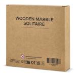 Solitärspiel im Holzbrett mit Aufbewahrung farbe natürliche farbe achte Ansicht