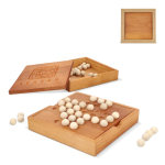 Solitärspiel im Holzbrett mit Aufbewahrung