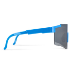 Sportbrille bunt mit verspiegelten Gläsern dritte Ansicht