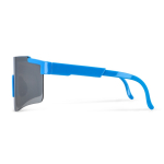 Sportbrille bunt mit verspiegelten Gläsern vierte Ansicht