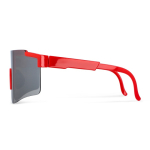 Sportbrille bunt mit verspiegelten Gläsern vierte Ansicht