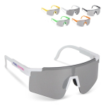 Sportbrille bunt mit verspiegelten Gläsern